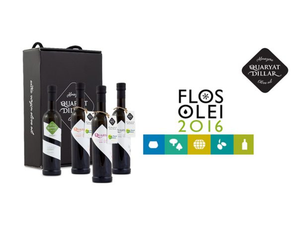 Nuestro aceite de oliva virgen extra (aove) Quaryat Blend, recibe la máxima puntuación de la Guía Flos olei de Marco Oreggia
