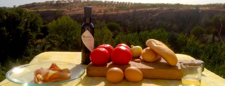 Receta para elaborar salmorejo andaluz usando aceite de oliva virgen extra premium Quaryat Picual