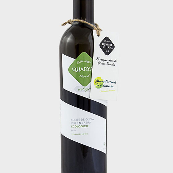 Botella de aceite de oliva virgen extra Quaryat Ecológico de cosecha temprana